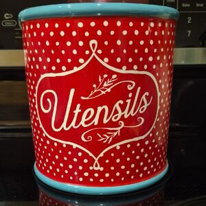 The Pioneer Woman Red and Blue Utensil Holder